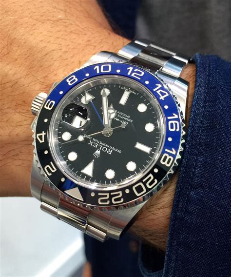 rolex gmt batman 2018|gmt batman rolex price.